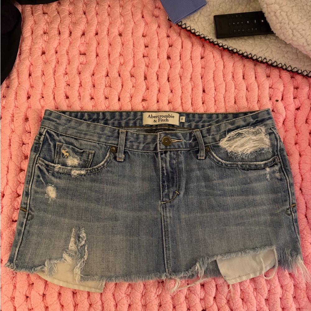 Abercrombie & Fitch Y2K Women's Light Blue Mini Skirt